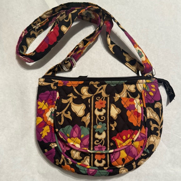 Handbags - Floral Black Crossbody Bag